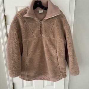 Varley Women's Pink Sherpa Stratton Quarter Zip